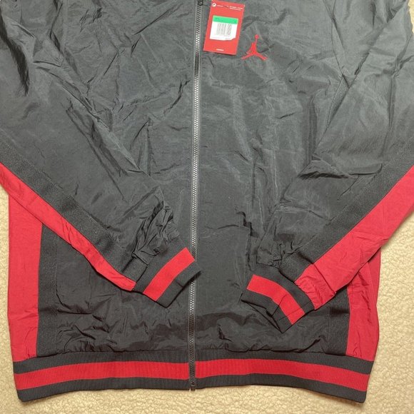 Nike Men's Air Jordan "RINGS" Full Zip JackeT AQ1785 010 Black/Red Size Xt - Picture 4 of 6
